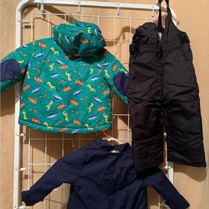 Cat & Jack Green Dinosaur Print Jacket